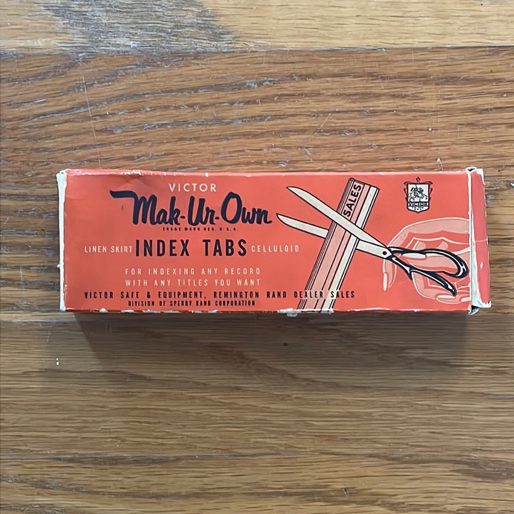 Vintage Victor Mak-Ur-Own Index Tabs